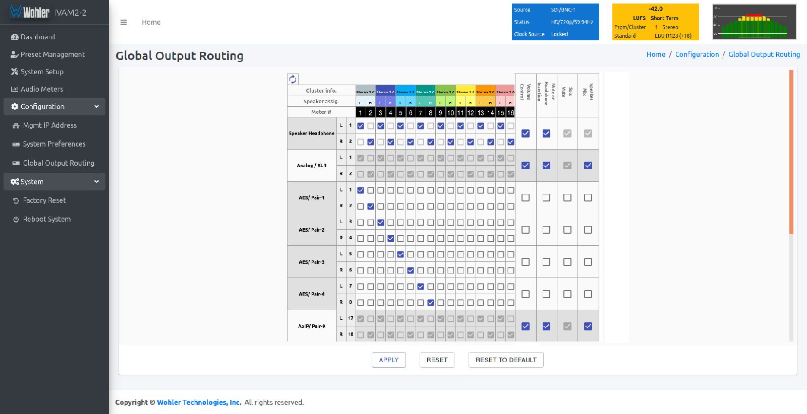 OPT-OUTPUT ROUTING — product view
