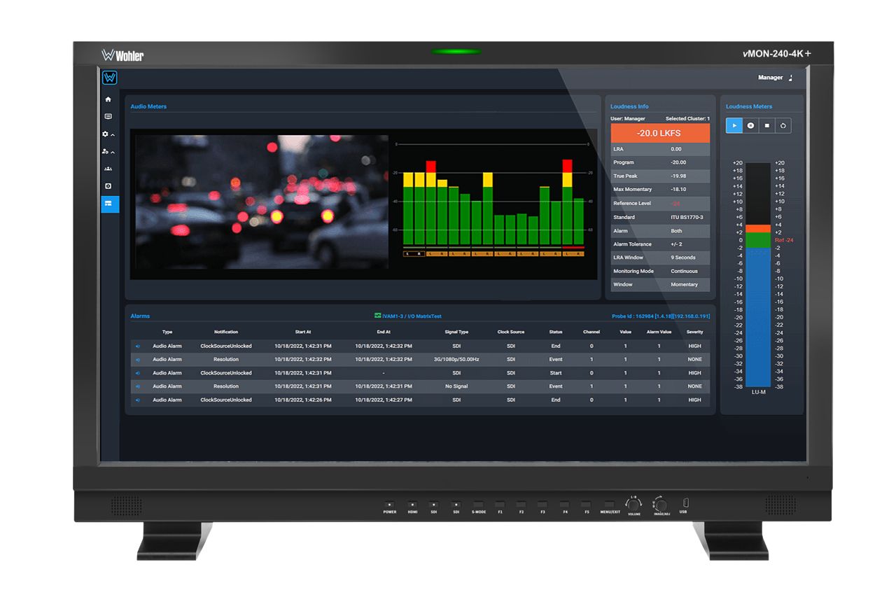 vMON-240-4K+ — front panel